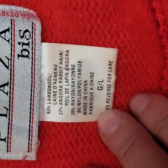 Vintage plaza bis lambswool and angora top in red - Picture 6 of 6